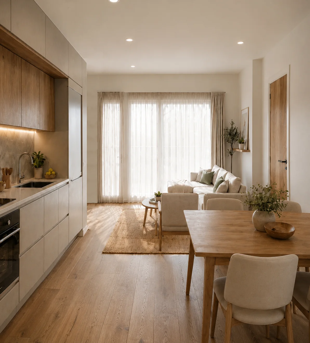 Interior de la vivienda proyectada en el local de Lluís Vives 22, Sabadell